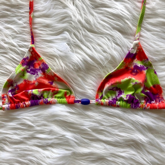 [54] TOPSHOP Tie-Dye Color Bikini Top - Picture 3 of 5